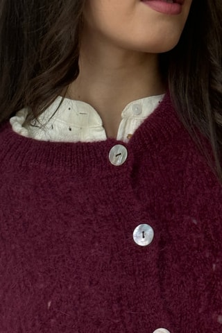 Mohair Mouwloze Vest Maelle - Bordeauxrood