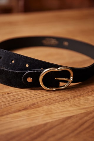 Nubuck Riem Helene - Zwart