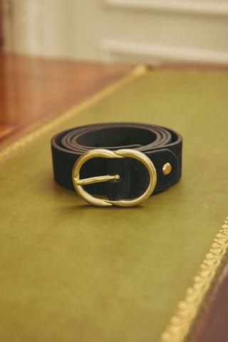 Nubuck Riem Helene - Zwart