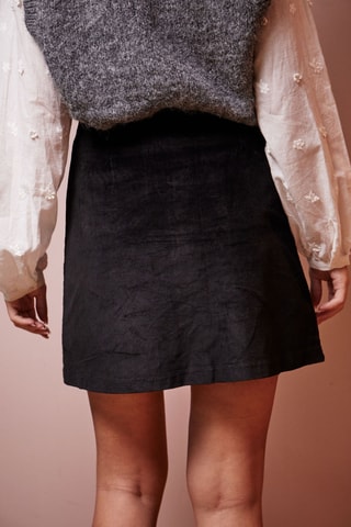 Velours Minirok Justine - Zwart