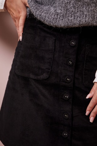 Velours Minirok Justine - Zwart