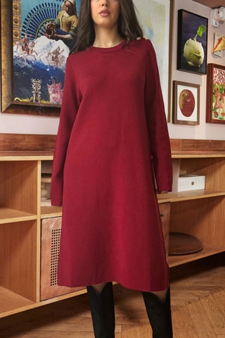 Trui-jurk Rachelie - Bordeauxrood