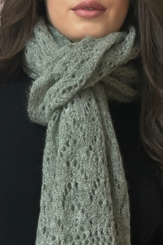 Mohair en Wollen Sjaal Harisse -. Kaki