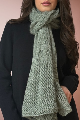 Mohair en Wollen Sjaal Harisse -. Kaki