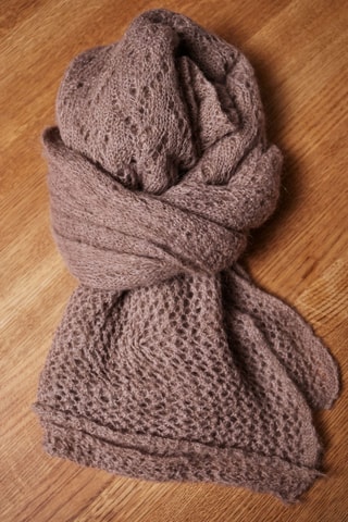 Mohair en Wollen Sjaal Harisse -. Taupe
