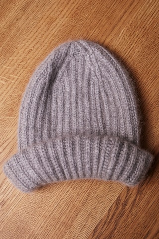 Bonnet en angora et laine Heude - Gris