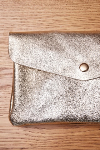 Leren Schoudertas Harlette - Goudkleurig