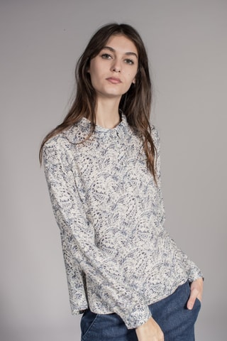 Top Fanchon - Marineblauw en Wit