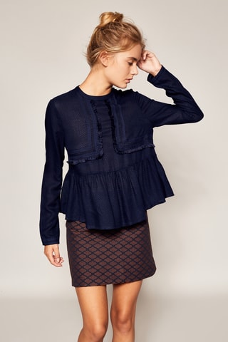 Top Frida - Marineblauw