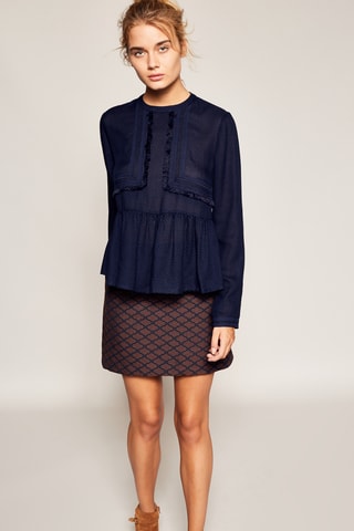 Top Frida - Marineblauw