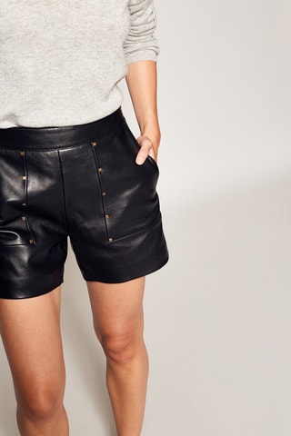 Leren Short Iceberg - Zwart