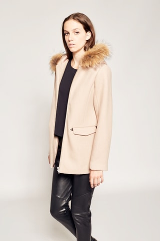 Wollen Jas Lavende - Beige