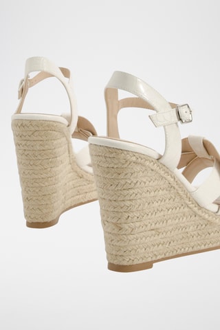 Sandalen met Sleehak - Wit