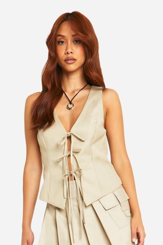 Mouwloos Vest - Beige