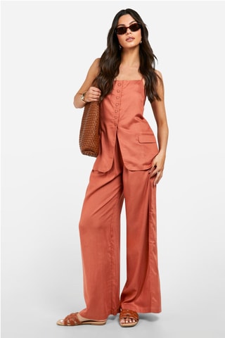 Broek Wide Legs - Terracotta
