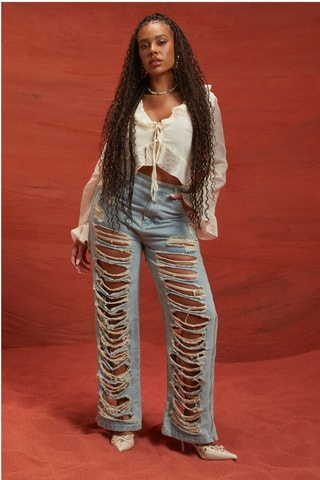 Jeans Hoge Taille - Lichtblauw
