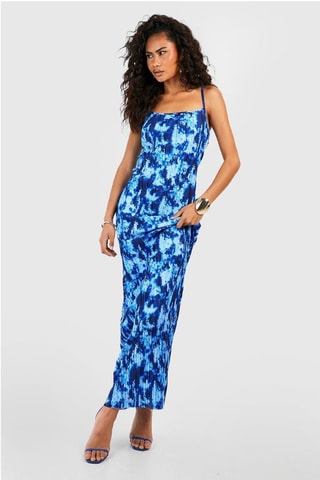 Lange Jurk Tie and Dye - Blauw