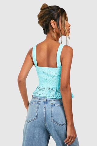 Kanten Blouse - Lichtblauw