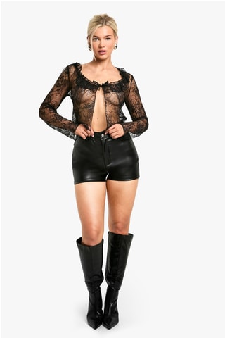 Kanten Blouse - Zwart