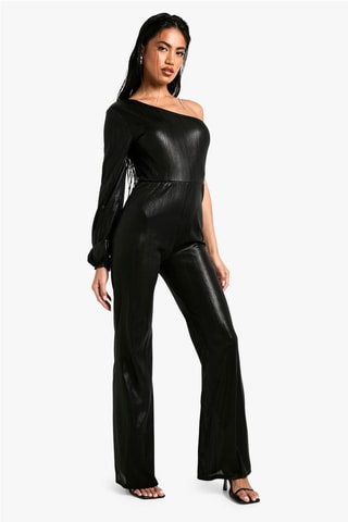 Asymmetrische Jumpsuit - Zwart
