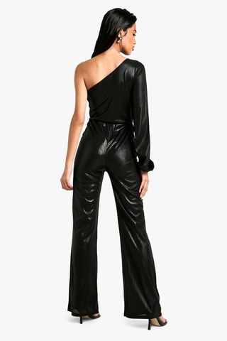 Asymmetrische Jumpsuit - Zwart