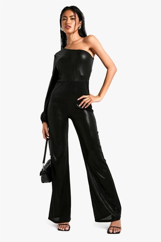 Asymmetrische Jumpsuit - Zwart