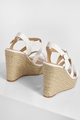 Sandalen met Sleehak - Wit