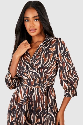 Blouse-jurk - Zwart