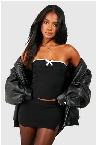 Strapless Top - Zwart