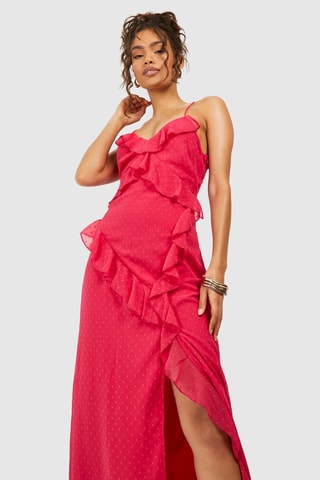 Plumetis Midi-jurk - Roze