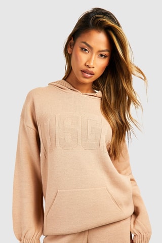 Trui met Capuchon en Short - Nude