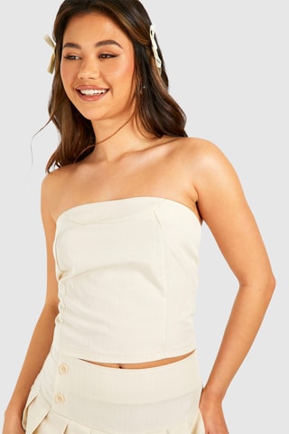 Bustier crop top - Beige