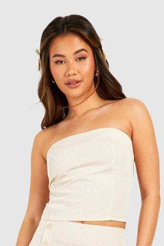 Bustier crop top - Beige