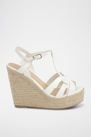 Sandalen met Sleehak - Wit