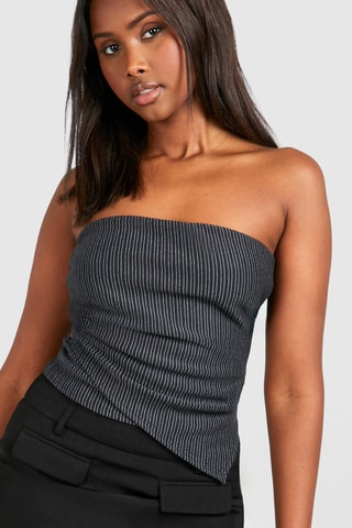 Bustier crop top - Zwart