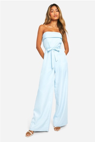Strapless Jumpsuit - Lichtblauw