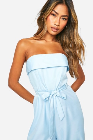 Strapless Jumpsuit - Lichtblauw