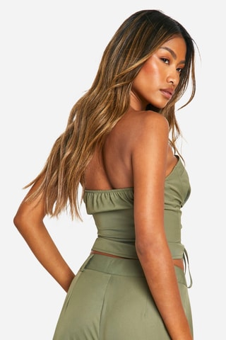 Bustier crop top - Kaki