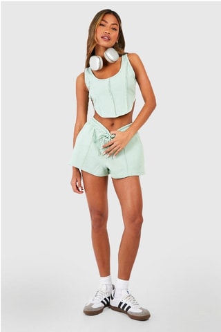 Crop Top en Short - Mintgroen