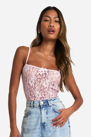 Kanten Top - Roze