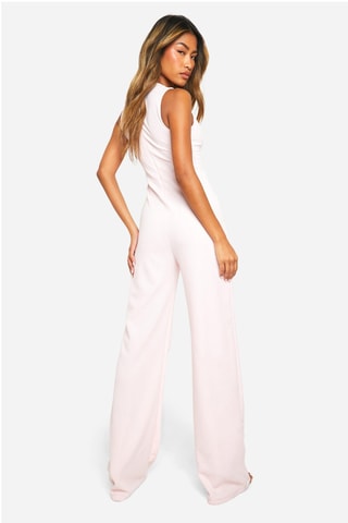 Mouwloze Jumpsuit - Zachtroze