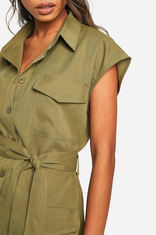 Blouse-jurk - Kaki