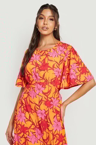 Midi-jurk - Oranje