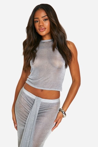 Crop Top - Zilverkleurig