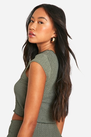 Crop Top - Olijfgroen