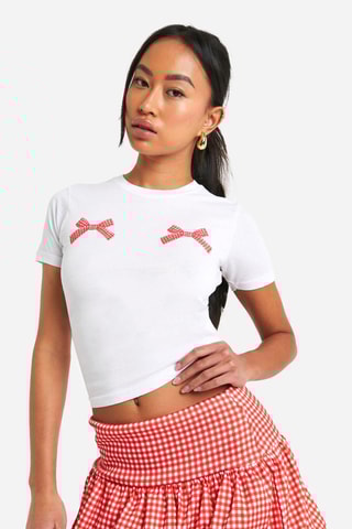 Cropped T-shirt - Wit