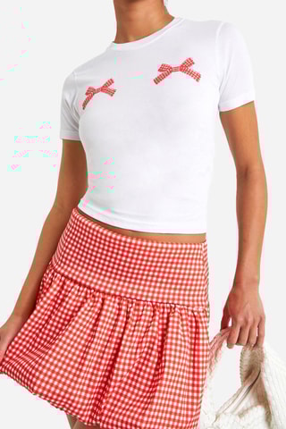 Cropped T-shirt - Wit