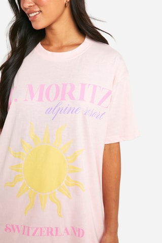 Oversized T-shirt - Lichtroze