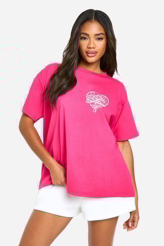 Oversized T-shirt - Roze