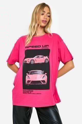 Oversized T-shirt - Roze